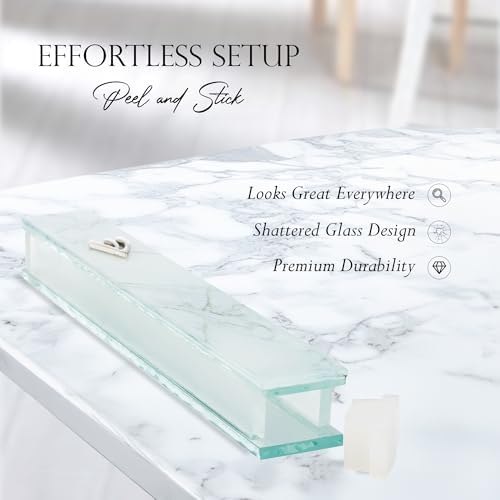 Modern Glass Mezuzah Case For Door with Shattered Design