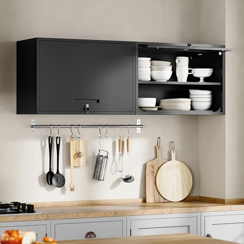 Yizosh Heavy Duty Wall Cabinet with Doors and Shelves 216 H