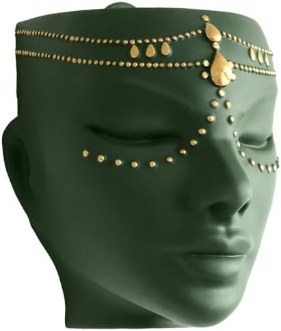 Bossa Linda Head Planter - 7 Inch Green Serena Design