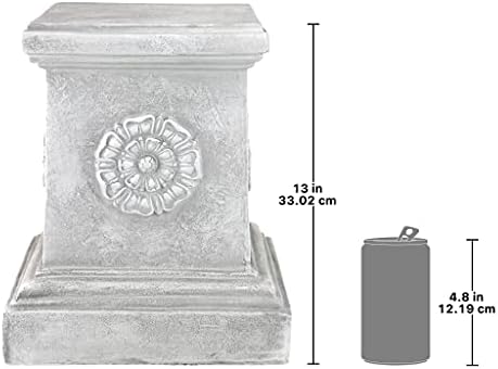 Design Toscano English Rosette Garden Plinth Base Statue Riser Large 13 Inch