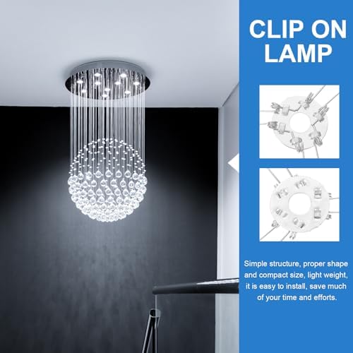 DOITOOL Lampshade Spring Clip 20PCS Silver Metal Fixing Clip