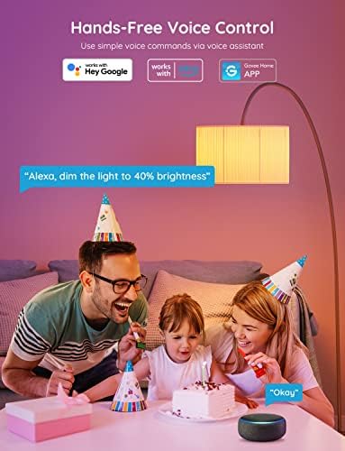 Govee Smart Light Bulbs 4 Pack with Alexa Compatibility
