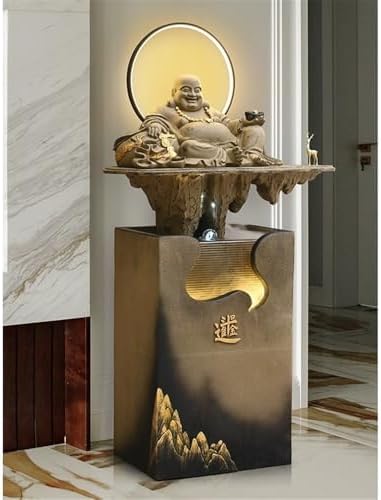Yellow Resin Cascade Water Fountain for Outdoor and Garden