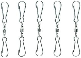 LGEGE Wind Spinner Hangers 5 PCS Dual Clip Swivel