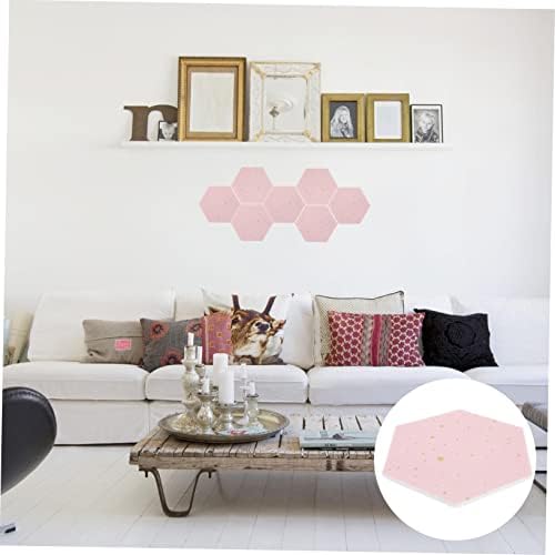 STOBOK 2pcs Hexagon Felt Board Memo Wall Decor