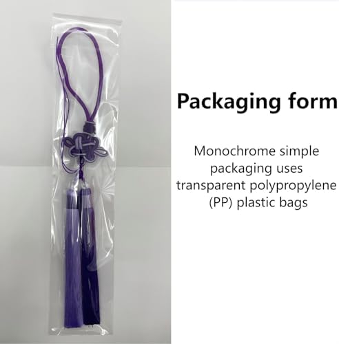 Handmade Color Block Chinese Knot Charm with Dual Tassels