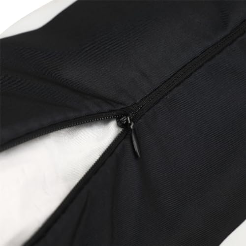 Adabana Outdoor Waterproof Throw Pillow Covers Set of 2 Black and White 18x18 Inches