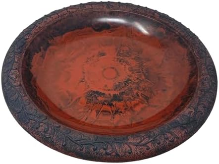 Tierra Garden Birdbath - 24x19 Red Fiber Clay Bowl and Stand