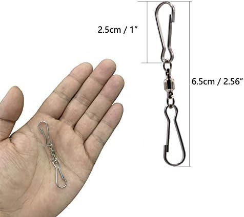 LGEGE Wind Spinner Hangers 5 PCS Dual Clip Swivel