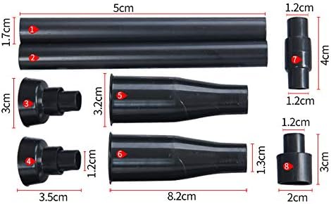 1 Set Plastic Garden Waterfall Fountain Nozzle Heads 4 Shapes Black