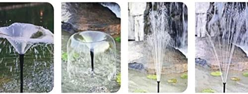 1 Set Plastic Garden Waterfall Fountain Nozzle Heads 4 Shapes Black
