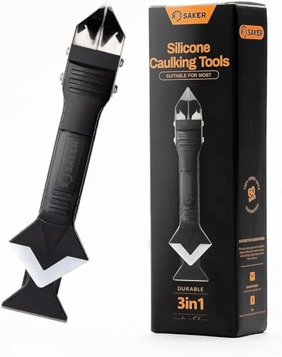 Saker 3 in 1 Caulking Tool with Scraper and Smoother