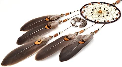 Urdeoms Tree of Life Crystal Dream Catcher for Boys Brown Boho Wall Decor
