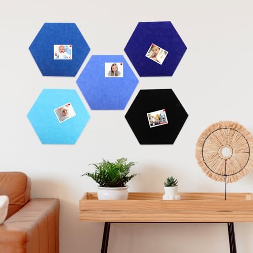 Zerodeko Adhesive Bulletin Board Tiles 5pcs for Office Classroom Decor