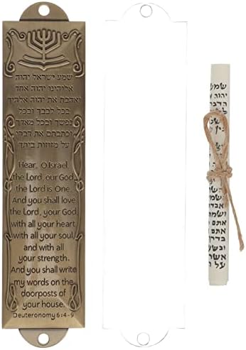 IMIKEYA Metal Mezuzah with Holy Scroll