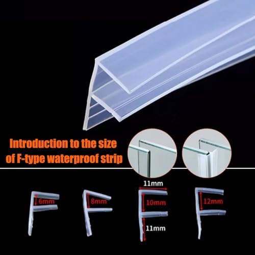 Frameless Shower Door Silicone Seal Strip 6mm 14 F Type