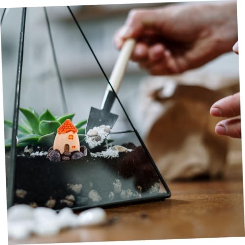 Unique Micro Village Houses 3 Pack Resin Statues for Fairy Garden Decor