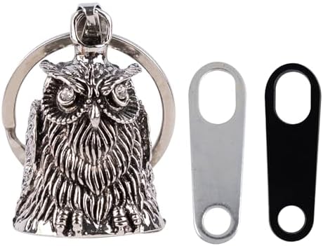 Framendino Lucky Guardian Bell Motorcycle Keychain Vintage Punk Car Accessory