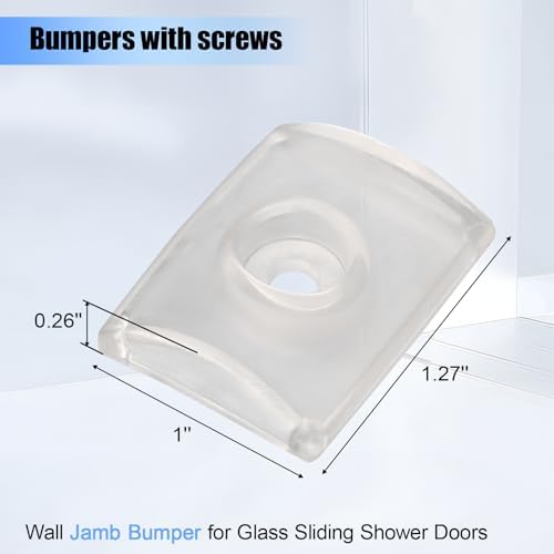 Shower Door Bumper - 2 Piece Set for Glass Sliding Doors
