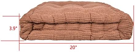 ChezMax Floor Pillow Cushion 16x16 Inch Thick Velvet Seat Pad for Yoga Meditation Indoor Outdoor Use