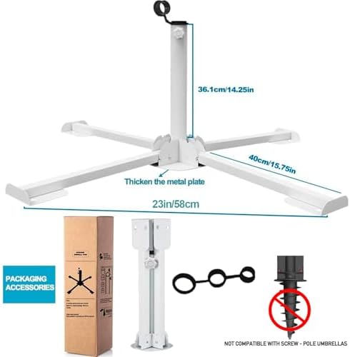 Foldable Portable Beach Umbrella Stand with Adjustable Base