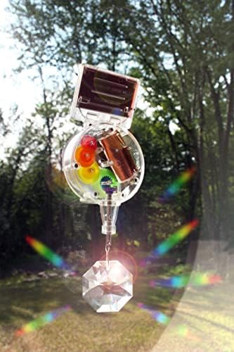 Kikkerland Solar Powered Rainbow Maker - Single Crystal Suncatcher