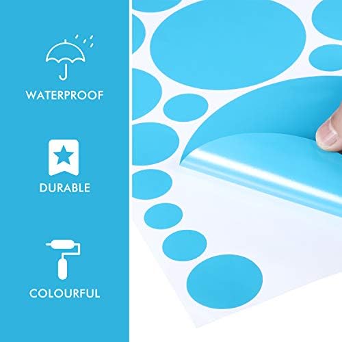 Zonon 264 Piece Polka Dot Wall Sticker Decor