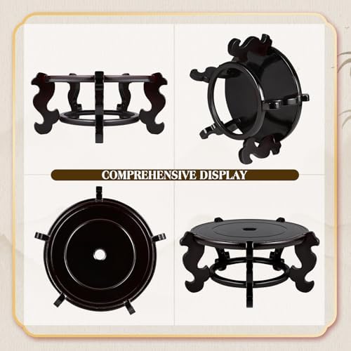 Yoiemivy 10 Inch Wooden Plant Stand for Display