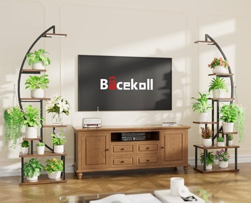 BACEKOLL Plant Stand with Grow Lights 2 Pack 7 Tiered