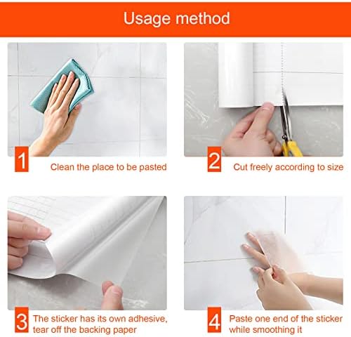 Snkxu Clear Contact Paper 157x787 Inches Waterproof Kitchen Backsplash Covering