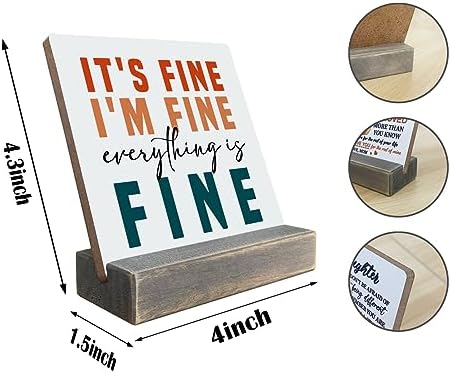 Inspirational Wooden Plaque Sign with Stand