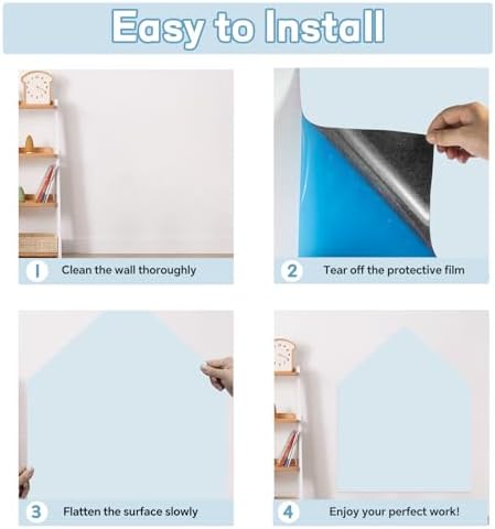 Magnetic Chalkboard Wall Decal 40x32 Light Blue