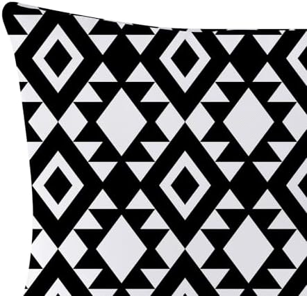 NIGHTWISH Waterproof Pillow Covers Set of 4 Black White