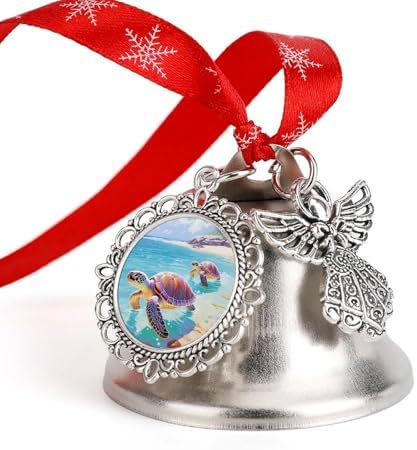 Ocean Animal Sea Turtles Christmas Hanging Bells Ornament Decor
