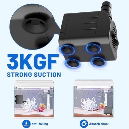400GPH Ultra Quiet Fountain Pump with 65ft Lift