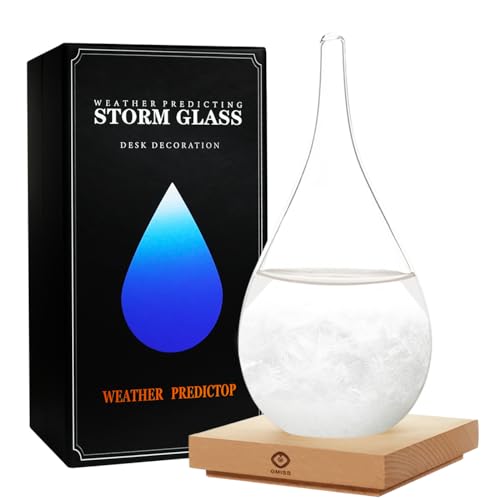 Storm Glass Weather Forecast Bottle with Crystal Display