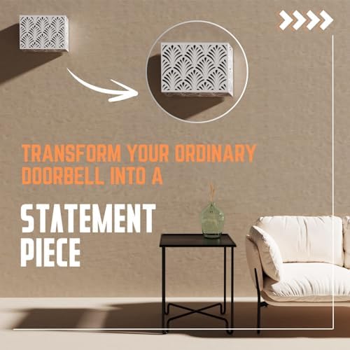 Wooden Doorbell Chime Cover Box - White Universal Fit
