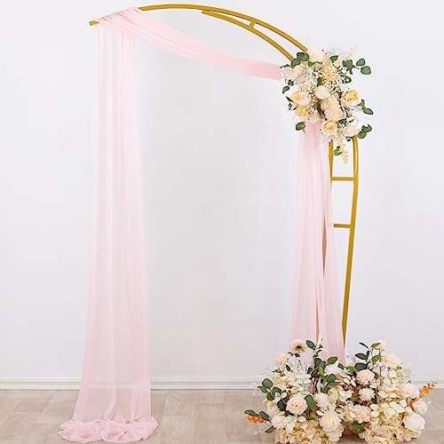 Socomi Blush Pink Sheer Arch Draping Fabric 29 x 20Ft