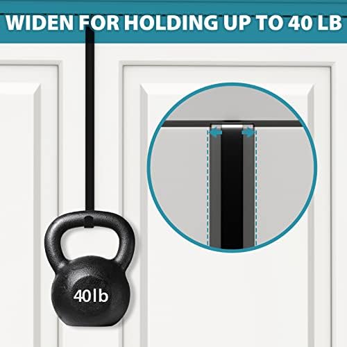14 Inch Over The Door Hooks 4 Pack Black