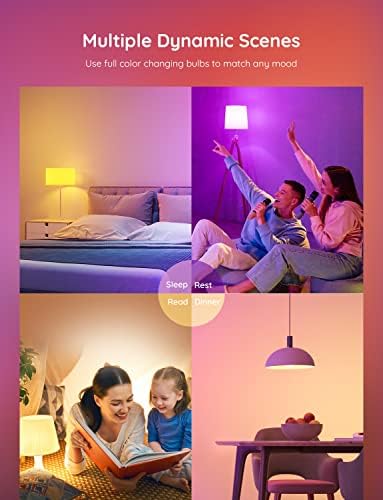 Govee Smart Light Bulbs 4 Pack with Alexa Compatibility