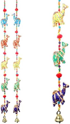 Set of 2 Indian Door Hanging with Bell and Beads