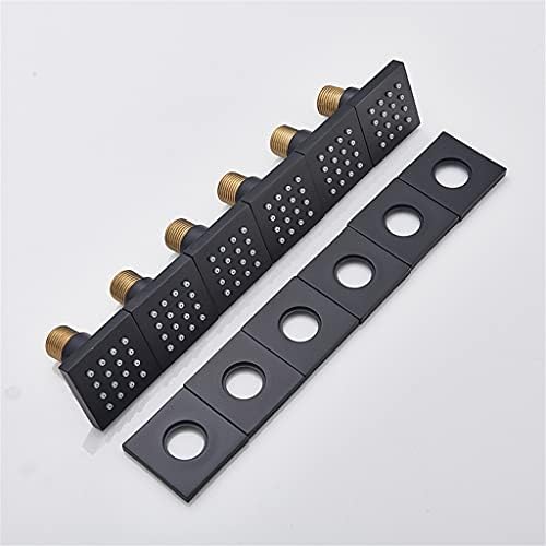 Matte Black LED Shower Faucet Set with 6 Jets