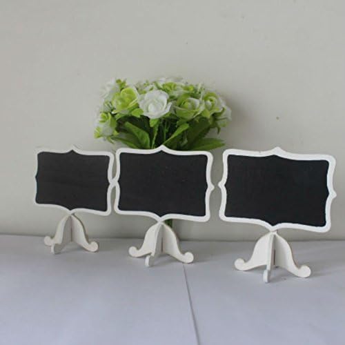AKOAK 12 Pack Mini Rectangle Chalkboards with Easels for Message Boards and Decor