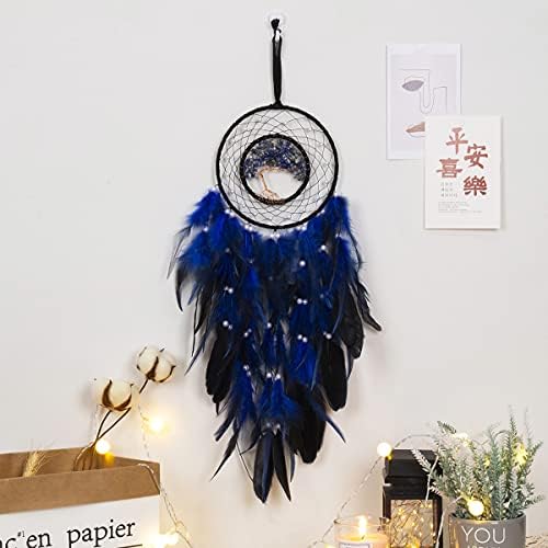 Dream Catcher with Healing Crystal Stone Blue