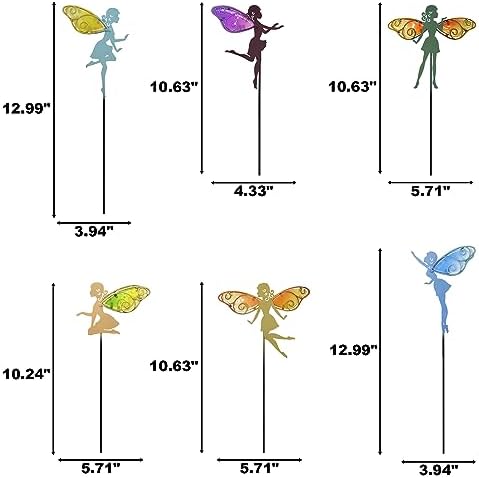 Johns Studio Fairy Garden Stake - 6PCS Metal Decor