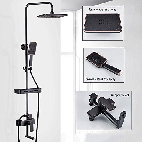 Copper Hot and Cold Boost Shower Set with 4 Functions One Button Control