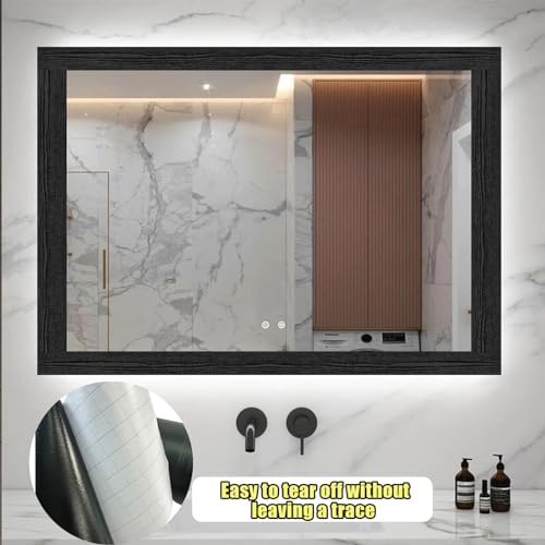 10M Black Wood Grain PVC Waterproof Wall Border Decor