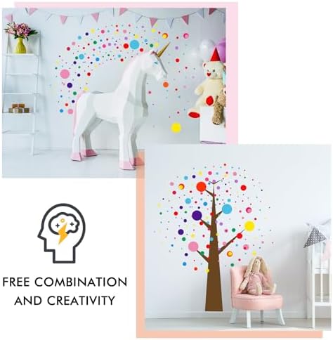 Zonon 264 Piece Polka Dot Wall Sticker Decor