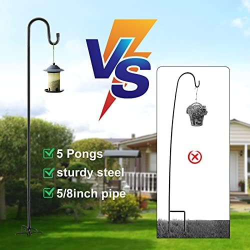 COCONUT Adjustable Shepherds Hook for Outdoor Use