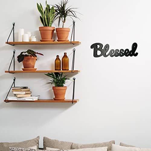 BLESSED Wooden Standing Sign with Distressed Finish